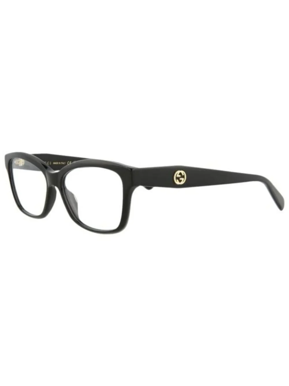 New Gucci Womens Square/Rectangle Black Black Transparent Fashion Designer Eyegl